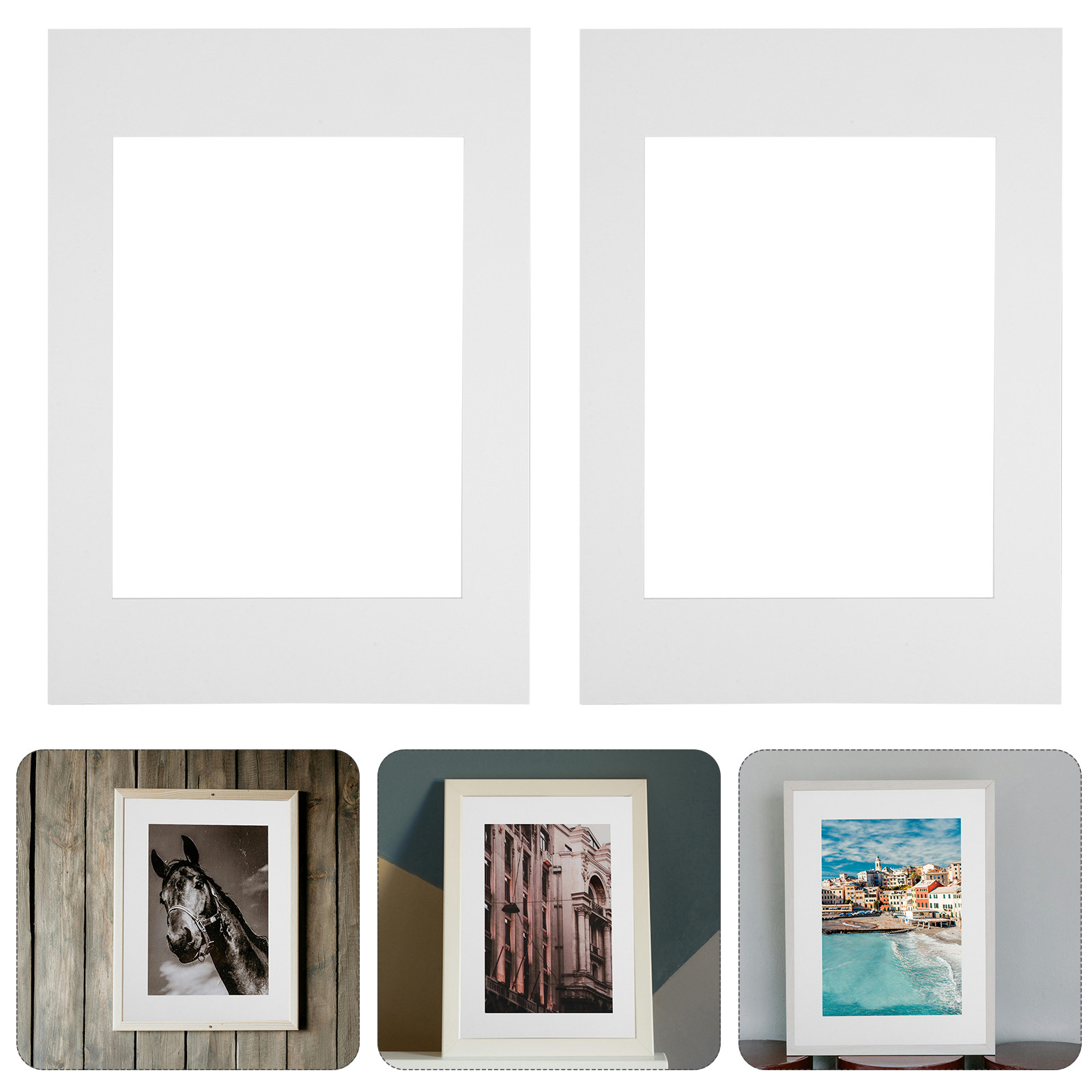 Art Craft Cardboard - 10Pcs White Cardboard Picture Frame Mat