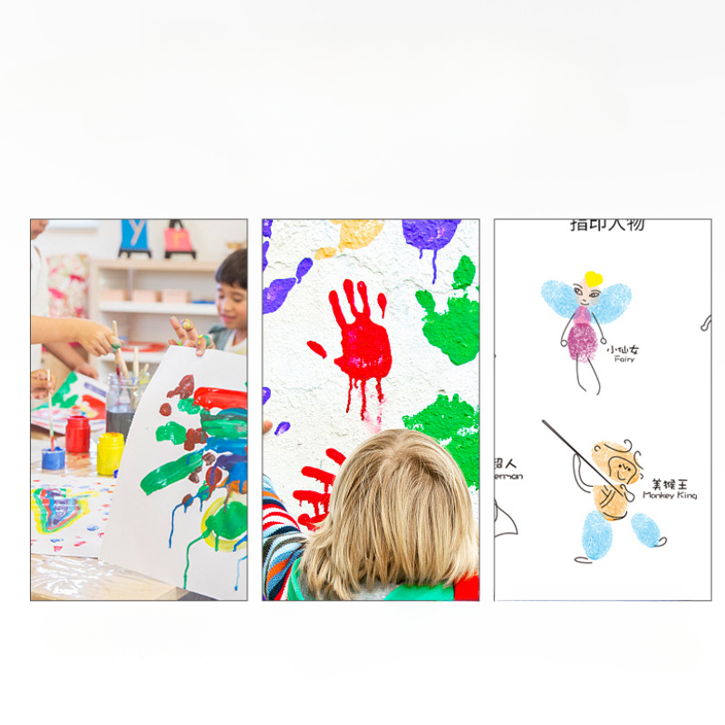 12 Color Finger Paint Children - Gouache Paint Set ulasan dan harga