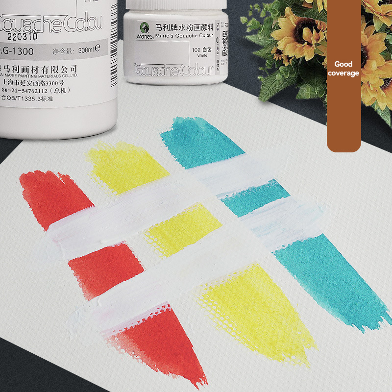 White Gouache Paint 100ml/300m - Gouache Paint Set ulasan dan harga
