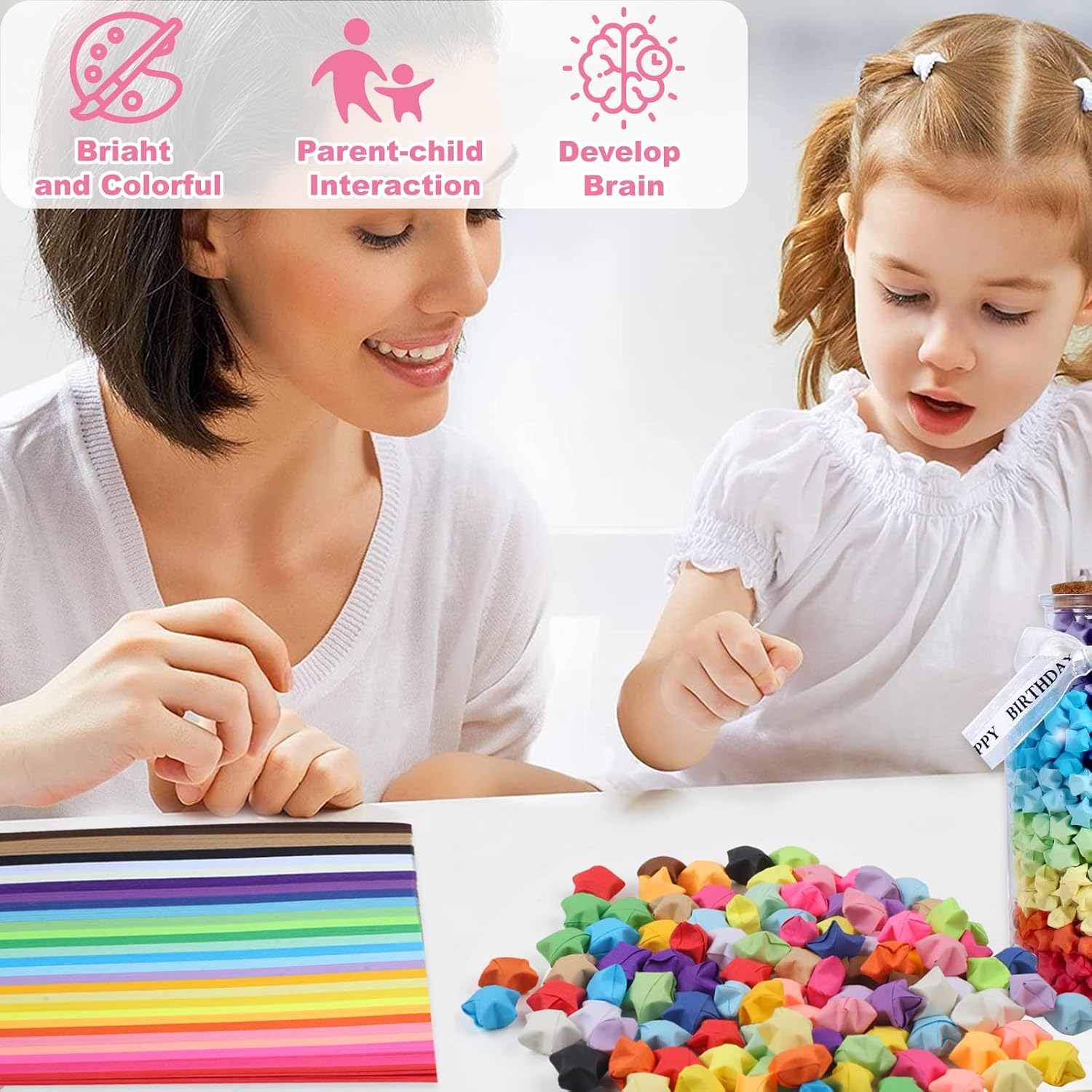 1080/2160 Sheets Origami Star  - Art Craft With Paper ulasan dan harga